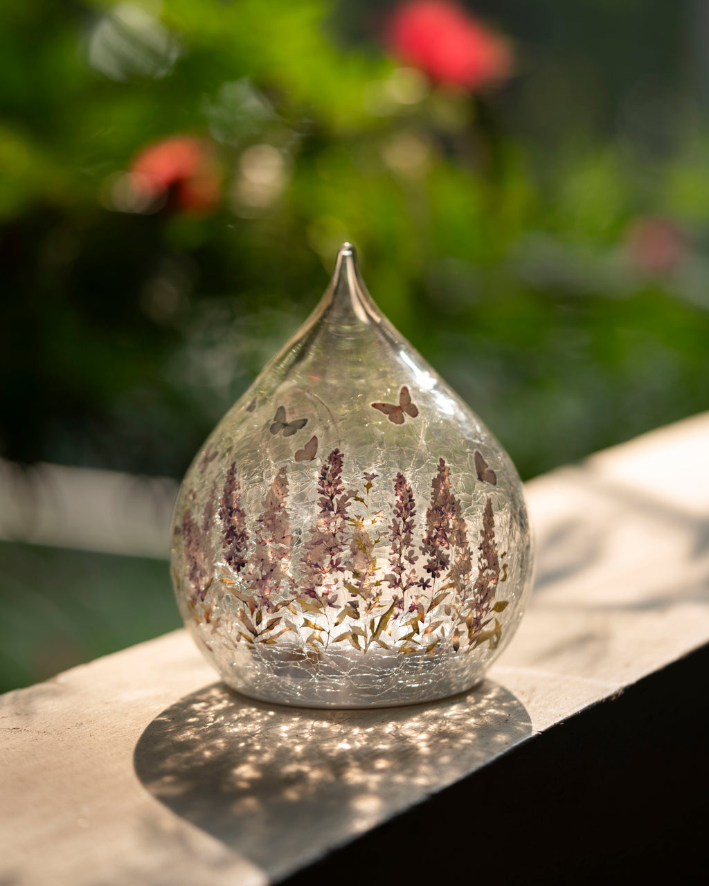Lavender Meadows – Tear Drop Glass Lamp