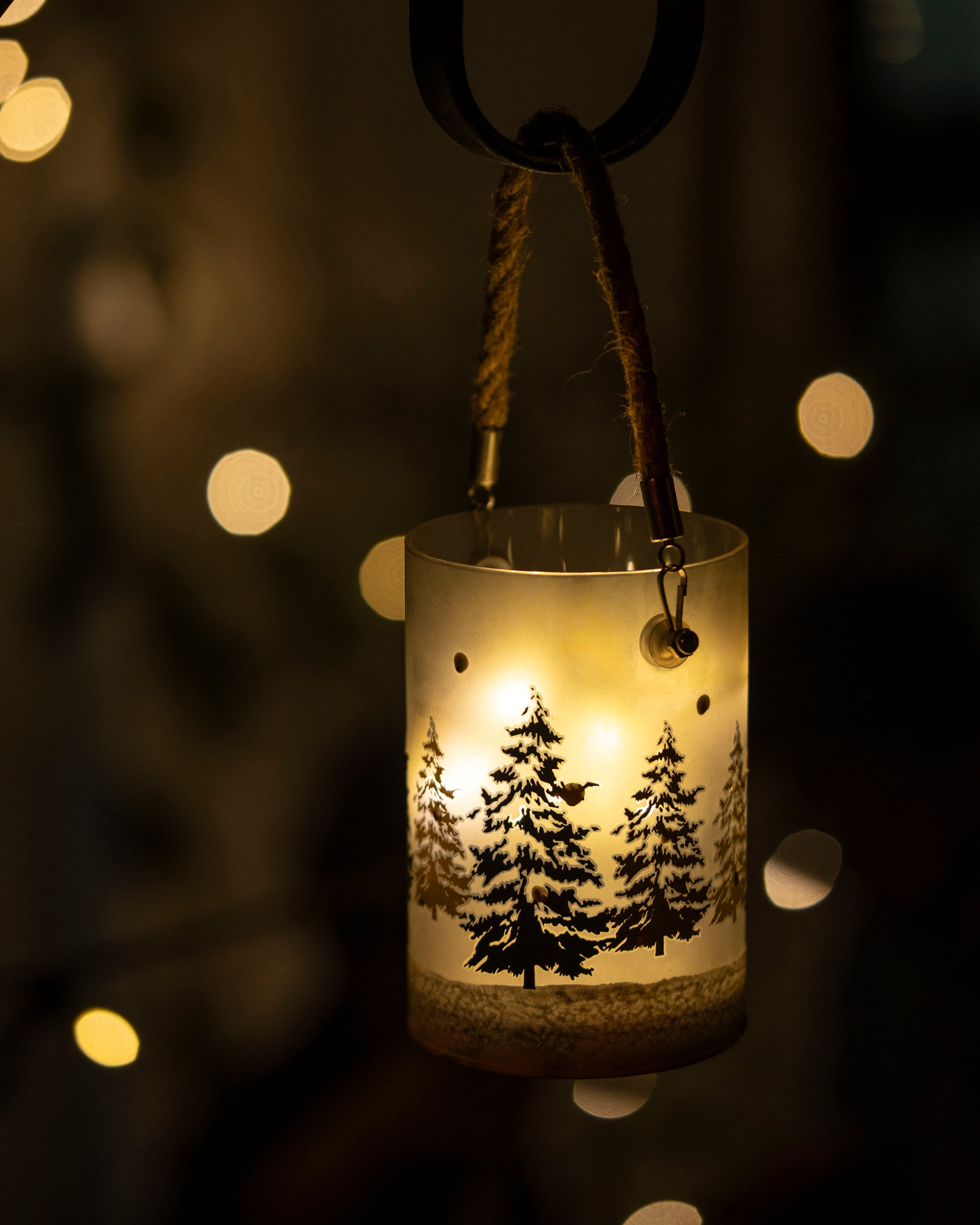 Whispering woods - Hanging Glass Lanterns