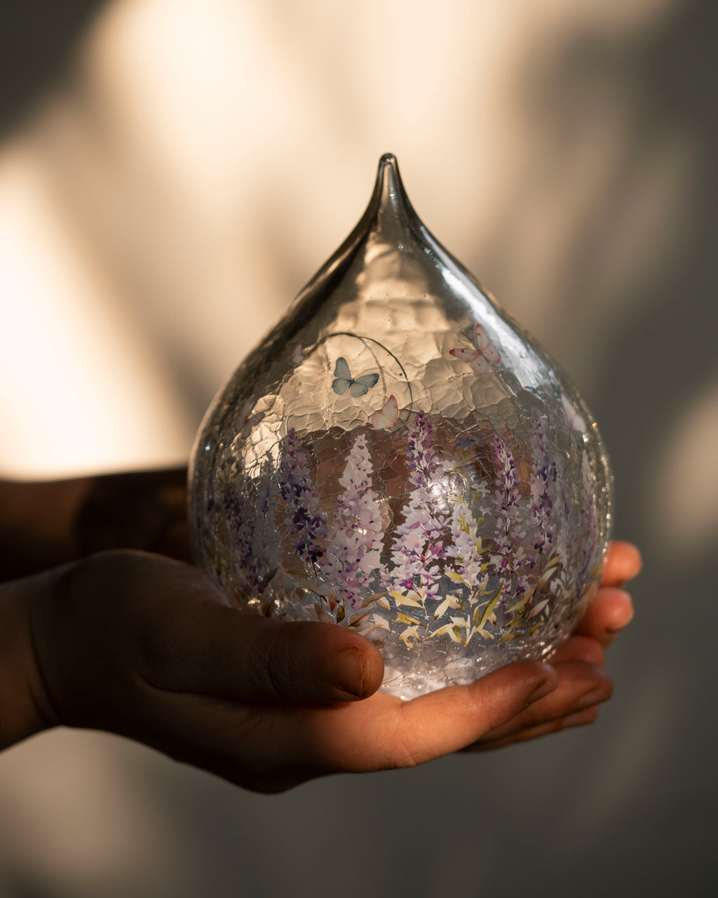 Lavender Meadows – Tear Drop Glass Lamp